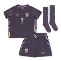 Echipament fotbal Anglia Bukayo Saka #7 Tricou Deplasare European 2024 pentru copii maneca scurta (+ Pantaloni scurti)